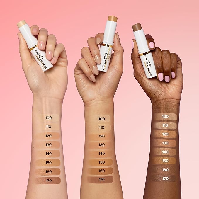 Revlon Glimmer Tinted Moisturizer Stick for Face, Lightweight Foundation, Hydrating Skincare-Infused Makeup, 150 150, 0.31 oz