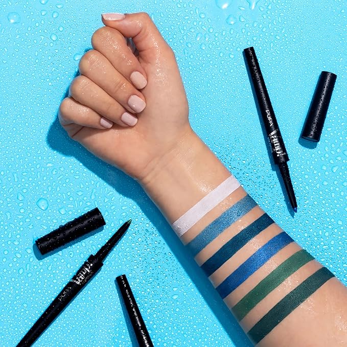 PUPA Milano Vamp! Waterproof Eye Pencil 300 Mysterious Green - Rich, Cream Liner Pencil to Make Eyes Pop - Long Lasting, Smudge, Tear, Sweat, and Waterproof Formula - 0.12 oz