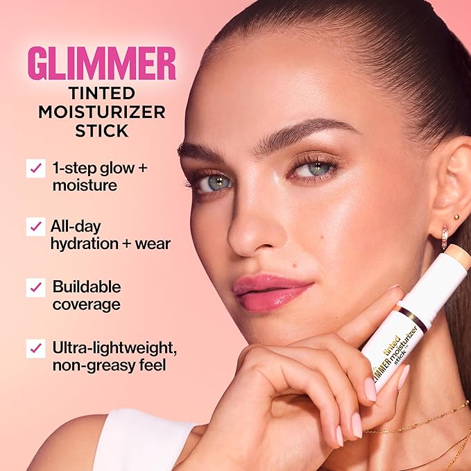 Revlon Glimmer Tinted Moisturizer Stick for Face, Lightweight Foundation, Hydrating Skincare-Infused Makeup, 150 150, 0.31 oz