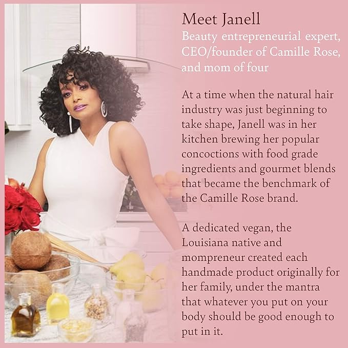 Camille Rose Coconut Water Curl Conditioner with Natural Coconut, Rosemary, & Castor Oils to Hydrate and Detangle, for Curly & Coily Hair Types, 12 oz