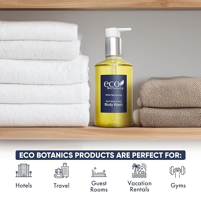 Terra Pure Eco Botanics Body Wash, Retail Size Hotel Amenities, 10.14 oz. (Single)
