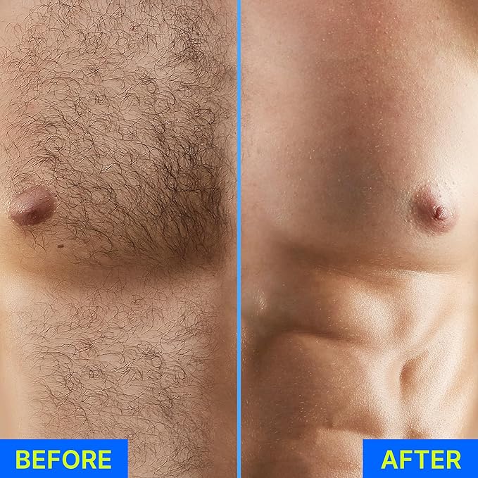 Hair Removal Cream for Men and Women: Sensitive Depilatory Cream for Intimate/Pubic Areas, Body, Legs, Chest, and Underarms, Easy & Painless, Gentle Formula for All Skin Type, 120ml