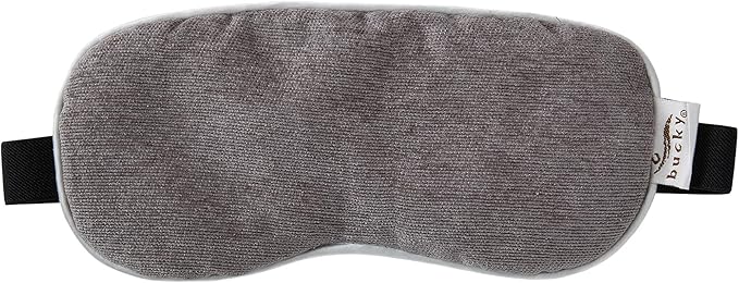 Bucky Hot & Cold Therapy Spa Collection Chenille Eye Mask, 8.5x4", Gray