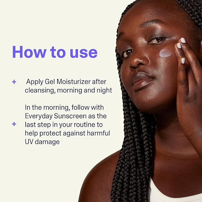 Curology Gel Face Moisturizer, Lightweight Daily Face Lotion for Oily, Dry or Sensitive Skin, with Hyaluronic Acid, Fragrance Free, 1.7 fl oz