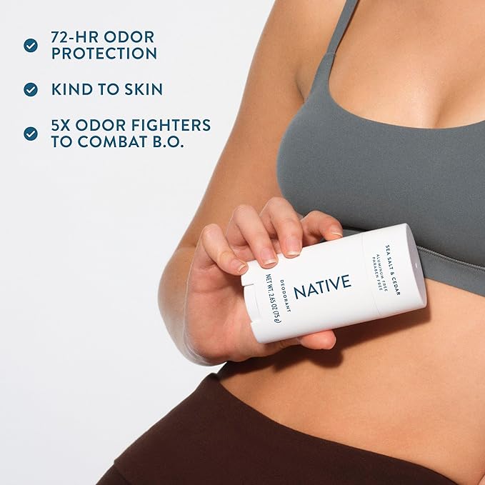 Native Sea Salt & Cedar Twin Pack Deodorant Bundle 2 x 2.3 oz