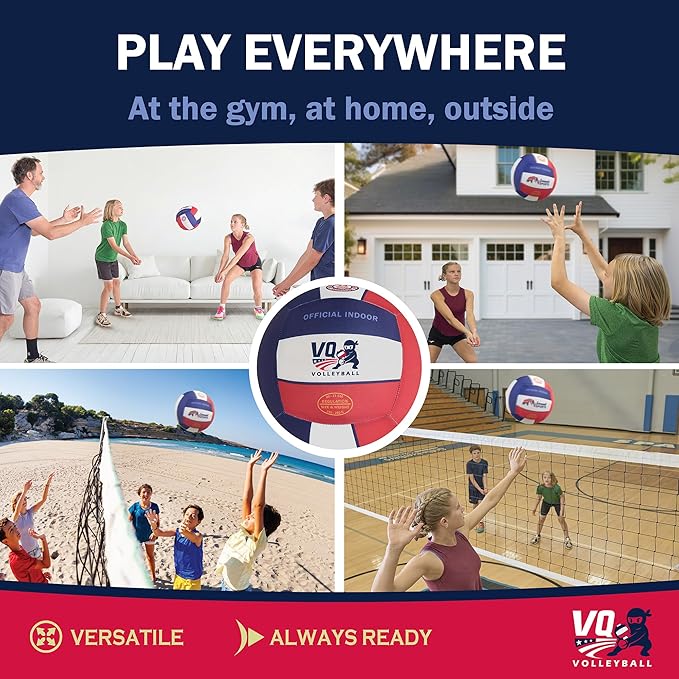 Premium Soft Volleyball - Foam, Silent, No-Deflate, Official Size & Weight, Durable Indoor Volleyball for Training, Games & Practice - Soft on Arms, Safe for House