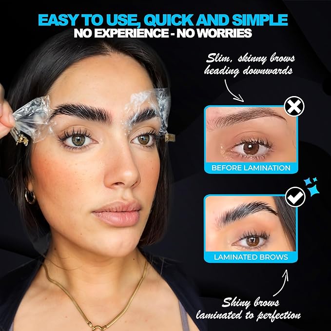 Elevate The Beauty Brow Lamination Kit | At Home DIY Eyebrow Lamination Kit For Instant Brow Lift | Professional Eye Brows Supplies for Fuller Eyebrows | Lasts For Upto 6 Weeks