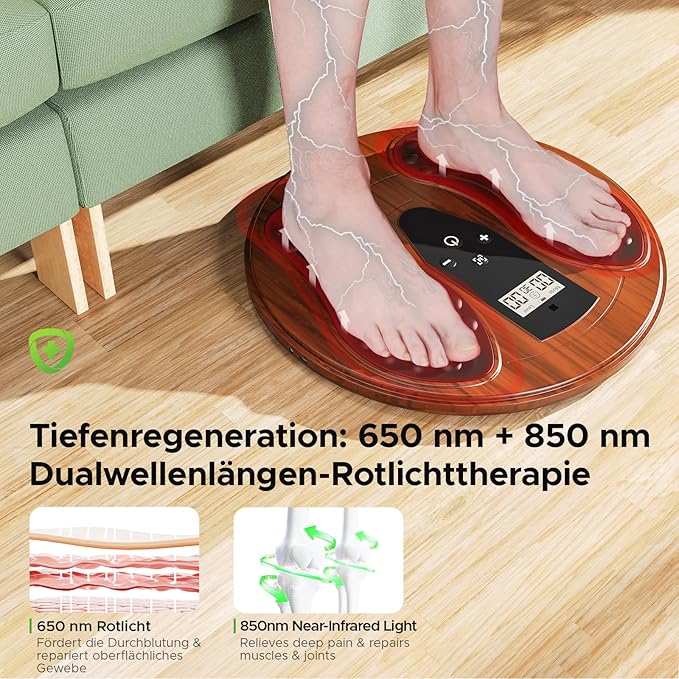 EMS Foot Massager with Infrared Therapy for Neuropathy & Pain Relief – FSA Eligible HSA Electric Muscle & Nerve Stimulator for Feet & Calves, Blood Circulation Booster, Plantar Fasciitis Relief