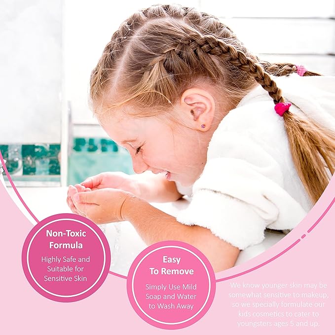 Expressions 14pc Lip Gloss for Girls - Glossy Lip Gloss Tubes | Non Toxic Lip Gloss Set - Unicorn Princess Birthday Party Favors Kids Makeup