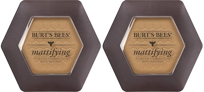 Burts Bees 100% Natural Mattifying Powder Foundation, Nutmeg of 2)