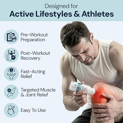 Roll On Pain Relief with Menthol, Arnica, Rosemary & Essential Oils - Extra Strength Arnica Roll On Fast Cooling Muscle & Joint Relief for Arthritis, Back Pain & Sciatica (3oz)
