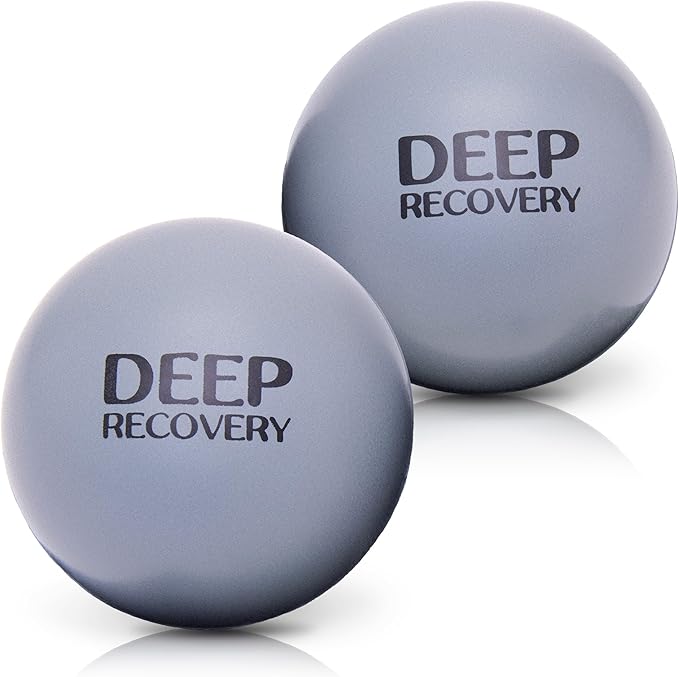 Deep Recovery Yoga Deep Tissue Massage Ball Set, Firm Density – 2.9-Inch Myofascial Release Balls for Feet, Back, Neck, Legs & Arms – Trigger Point & Mobility Therapy (2-Pack)