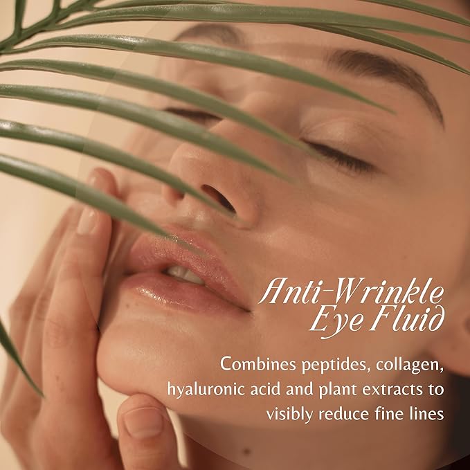 SKINPHORIA Anti-Wrinkle Eye Fluid with Collagen, Squalane & Hyaluronic Acid – Smooth Fine Lines, Firm & Hydrate Skin – Under Eye Cream Helps Reduce the Look of Puffiness & Restore Radiance – 30ml