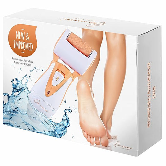 Rechargeable Callus Remover for Feet: Professional Electric Feet Sander for Women by Own Harmony - Electronic Foot File CR900 with 3 Rollers, Foot Grinder Pedi Care for Cracked Heels & Dry, Hard Skin