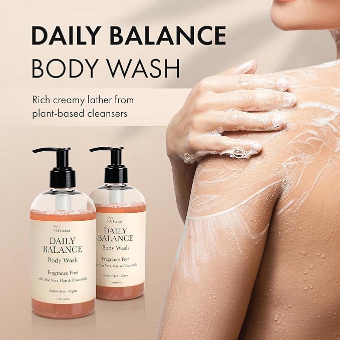 ALL Natural Body Wash, Moisturizing Shower Gel - Natural Fragnance Free Body Wash - Shower Gel For Dry & Sensitive Skin - Kids Soap - Organic, Vegan, Sulfate-Free - Bath Gel - Bath Soap with Oats
