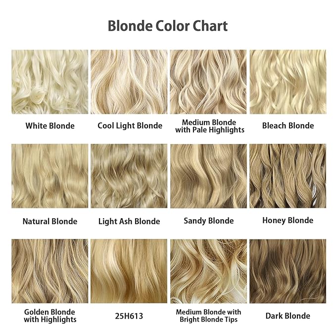 REECHO 20" 1-Pack 3/4 Full Head Curly Wave Clips in on Synthetic Hair Extensions HE008 Hairpieces for Women 5 Clips 4.5 Oz per Piece - Medium Blonde with Pale Highlights