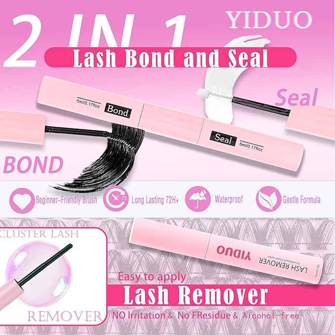 994Pcs Lashes Clusters Kit 60D/80D/100D Volume False Eyelash Extensions 10-20mm D Curl Wispy Individual Fake Eyelashes Kit, Volume Studio Effect with Bond&Seal|Tweezers|Removers|Cleanser