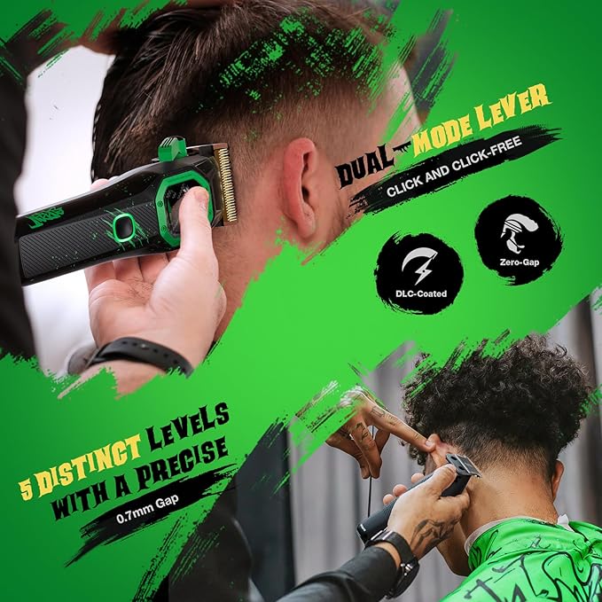 SUPRENT Fangs Professional Barber Clippers - High-Performance 13,000 RPM Vector Motor Hair Clipper Barber Trimmer Set, Professional Haircutting Kit with AI Speed Control, Patented U-Teeth Blade