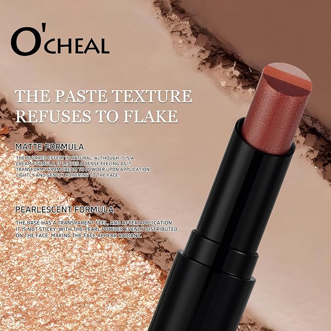 O'CHEAL 4PCS Three Color Gradient Eyeshadow Stick Matte Shimmer Waterproof Long-lasting Crease-proof & easy to apply, suitable for dailymakeup touch-ups，Eye shadow pen set for Make Up