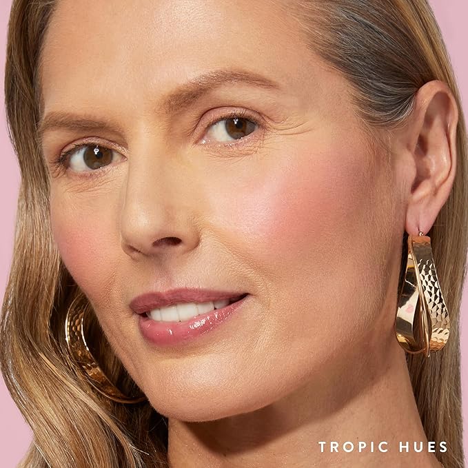LAURA GELLER NEW YORK Baked Blush-n-Brighten Marbleized Blush for Cheeks - Tropic Hues - Satin Finish - Buildable Color