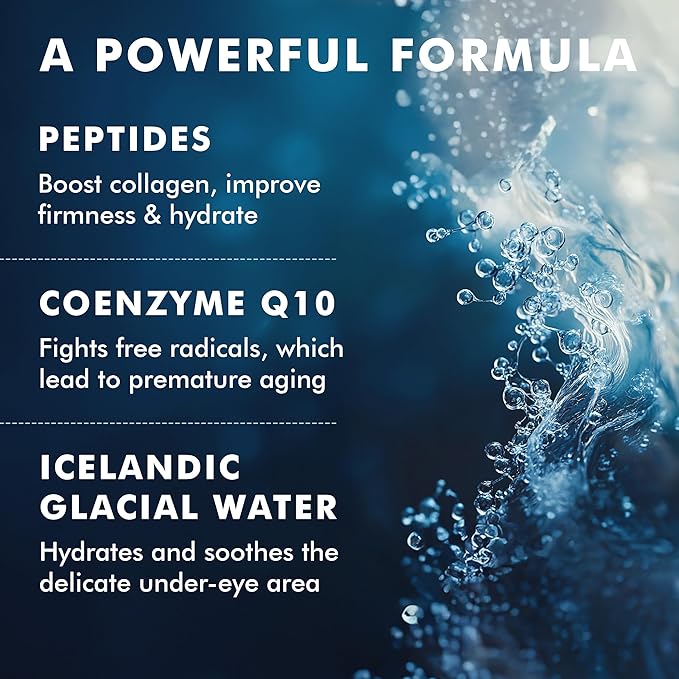 Skyn ICELAND Facelift in-a-Bag, Firming Hydrogel Masks for Forehead, Smile Lines and Under Eyes. Cooling Gel Facial Patches with Peptides and Coenzyme Q10. Treatment for All Skin Types, Vegan, 6 Pcs.