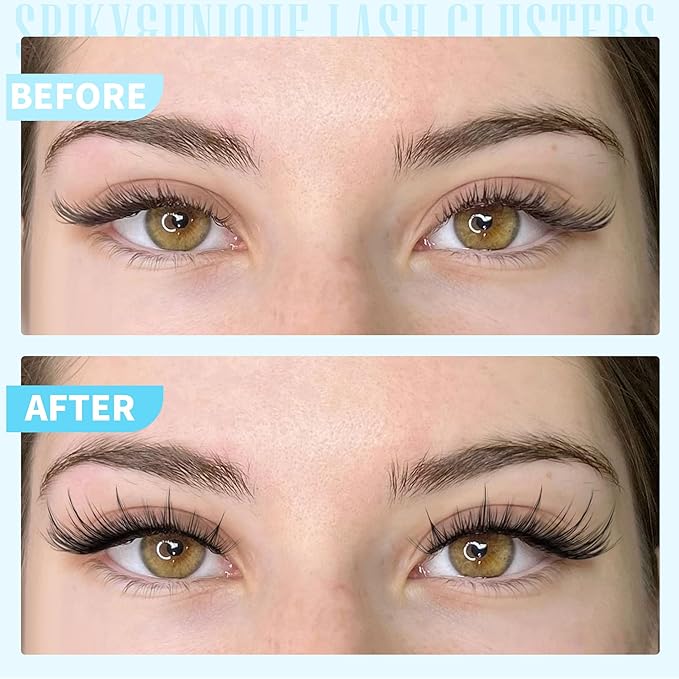 TNFVLONEINS Fairy Lash Clusters Wispy Eyelash Clusters 11-13MM Natural Lash Extension Anime Spikes Manga Cluster Eyelash Extensions Lightweight Short DIY Pestañas Postizas Naturales Thin Band