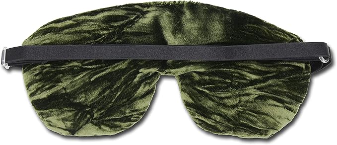 Candi Andi Handmade Weighted Sleep Eye Mask Yoga Pillow - Flax Seed Fill - Lavender Scented - Olive - TEMFL-OV