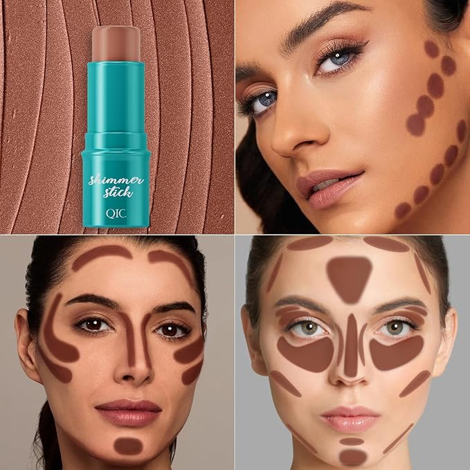 3Pcs Cream Contour Stick, with Highlighter Stick Milk