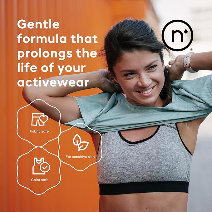 Nonaste Liquid Laundry Detergent - Pure Clean, 32 Fl Oz (Pack of 2) - Activewear Laundry Detergent for Workout Clothes & More - Unscented, Gentle & Color Safe