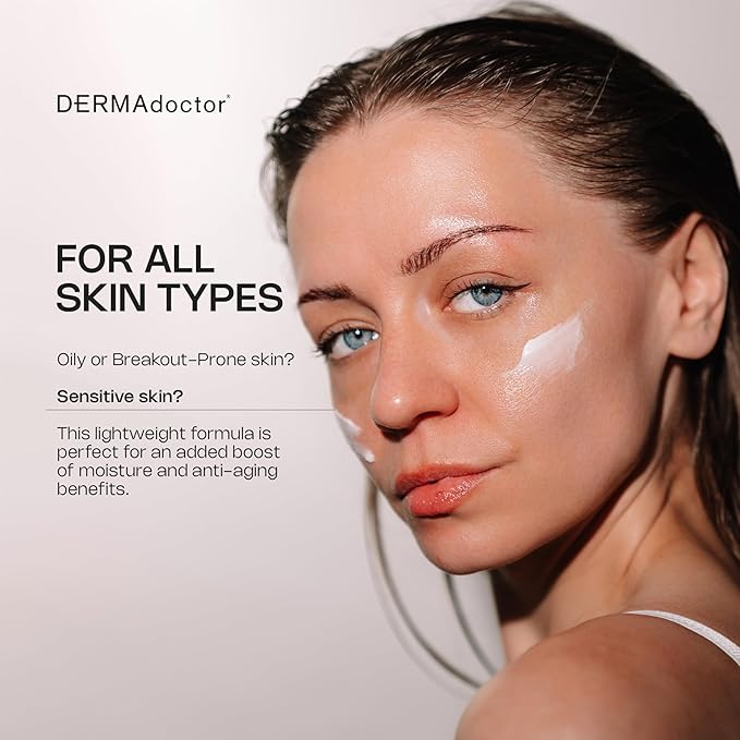 DERMAdoctor Face Cream Anti Aging for Fine Lines, Hydrating Squalane Moisturizer, Rejuvenating Ceramide Serum, Dermatologist Formulated Wrinkle Cream for Women, Peptide Moisturizer for Face – 1.7 oz