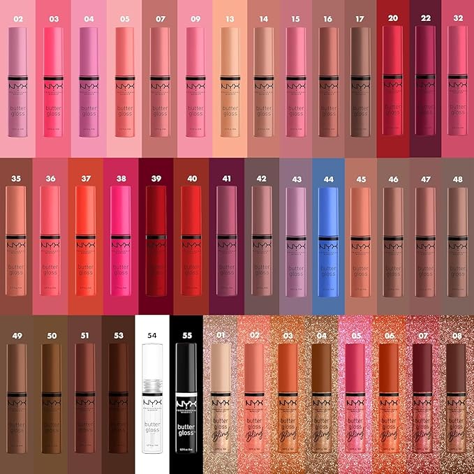 NYX PROFESSIONAL MAKEUP Butter Gloss, Non-Sticky Lip Gloss - Red Velvet (Deep Red)