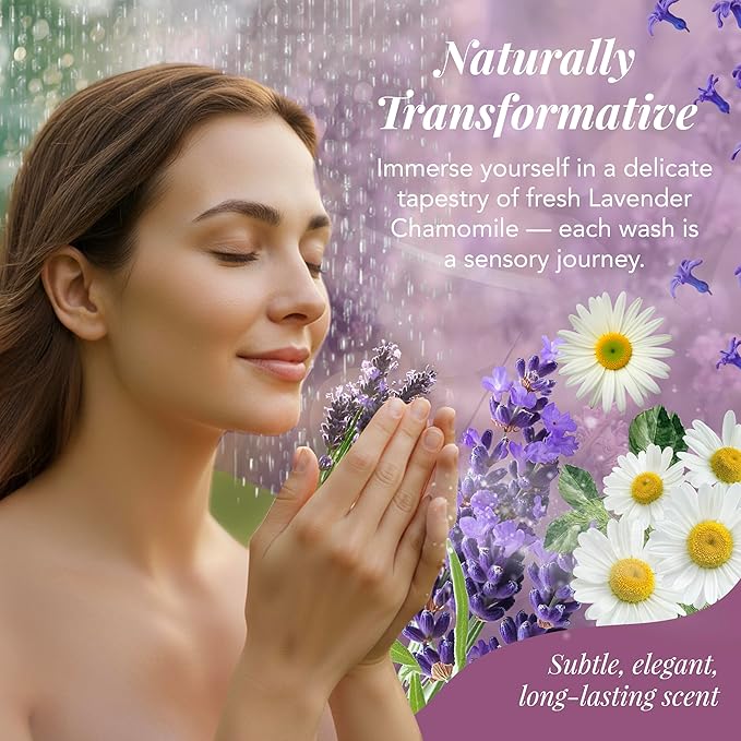 Body Wash Lavender Chamomile Saavy Naturals - Plant-Based Ingredients - Made In USA - Sensitive Skin Body Wash - Organic Formula With Coconut Oil,Shea Butter, And Aloe Vera - 8.5 Fl Oz