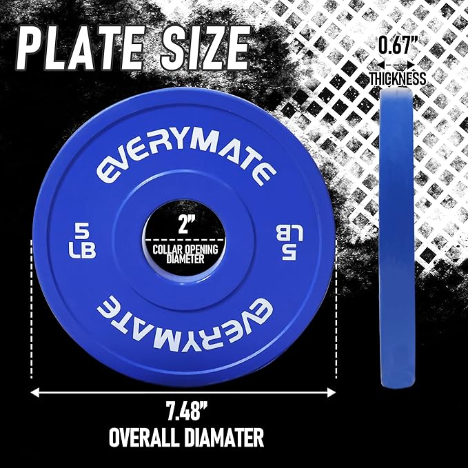 Change Weight Plates Fractional Plate Olympic Bumper Plates 1.25LB 2.5LB 2.5LB 5LB 5LB