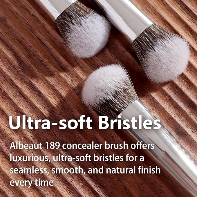 Albeaut Concealer Brush, Angled Brightening Concealer Makeup Brush Under Eye Blending Brush Kitten Paw (189 concealer)