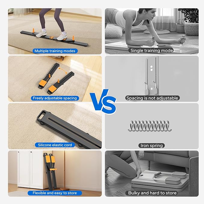 MERACH Pilates Board, Multifunctional Abdominal Plate, Detachable Ab Trainer Machine with Anti-Slip Design, Portable Pilates Reformer for Core Workouts, Home Gym Equipment for Women