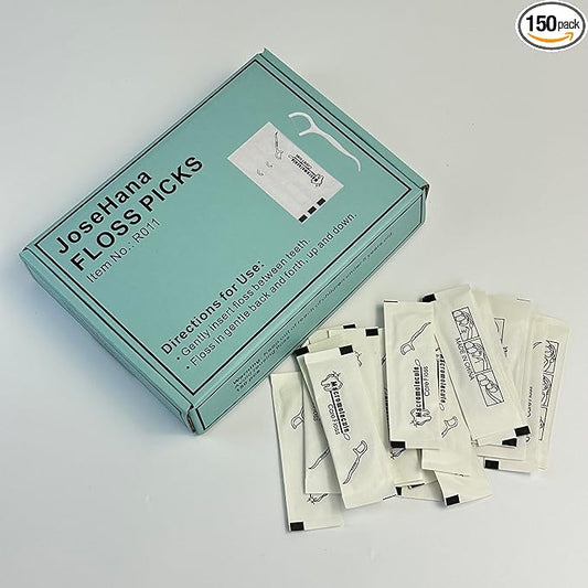 150 pcs Dental Flossers Each Individually Wrapped, Dental Floss Picks Flat Wire (Random New/Old Packaging)