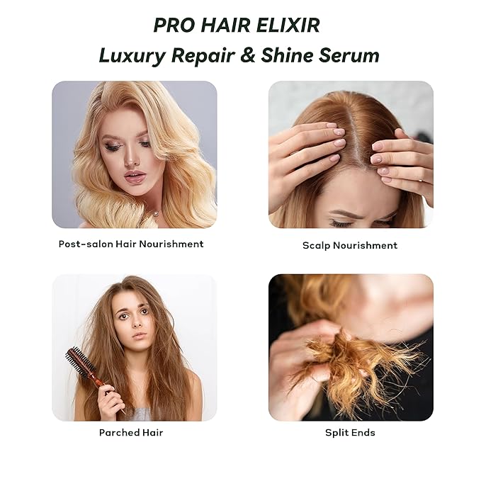 Botanical Hair Oil, Lightweight Professional Treatment to Strengthen, Repair & Boost Shine, Frizz-Control, Vegan & Cruelty-Free Hair Essence, 2 Fl Oz