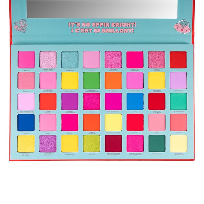 KimChiChic Beauty Holy Sharts Eyeshadow Palette - Bright Colors, Blendable, Long Lasting, Cruelty Free, Multicolor, It’s So Effin Bright 40 Color