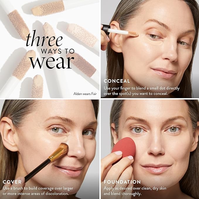 LAURA GELLER NEW YORK The Ideal Fix Concealer - Medium - Buildable Medium to Full Coverage Liquid Concealer - Covers Under Eye Dark Circles & Blemishes - Long-Lasting