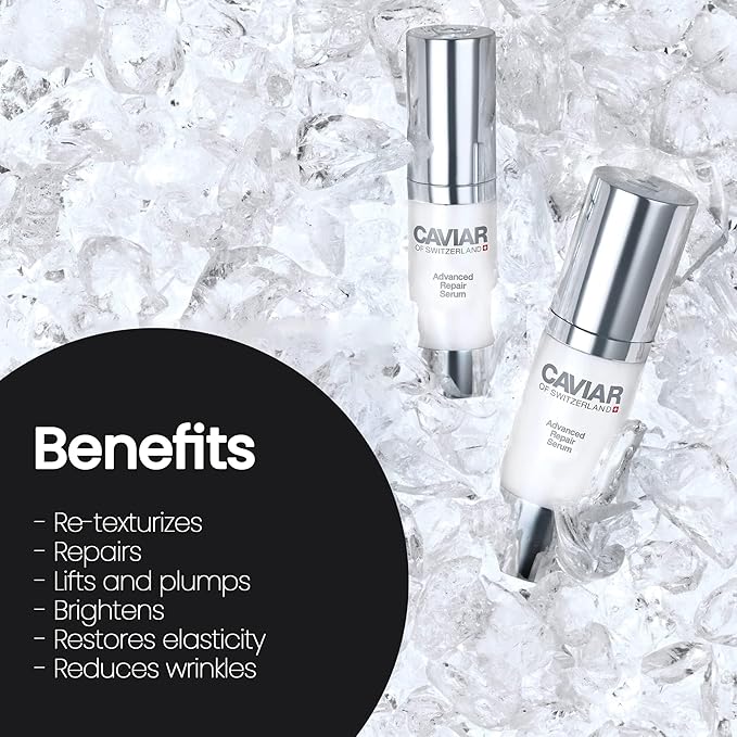 Caviar Hydrating Extract Face Serum - Advanced Repair Serum for Anti-Aging, Facial Lifting & Firming Effect, Removes Wrinkles & Fine Lines | Glowing Skin with Vitamin E & Reduced Dryness (30ml)