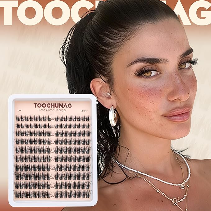 Manga Lash Clusters Spiky Eyelash Clusters Wispy Individual Lashes Extension 160pcs DIY Cluster Eyelash Extensions 10-16mm D Curly Natural Individual Cluster Lashes by TOOCHUNAG
