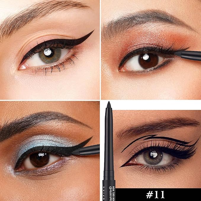 Beginner-Approved Cream Eyeliner Set, Quick-Drying Smooth-Glide, 12 Versatile Shades Available, Waterproof Smudge-Proof, Safe for Sensitive Eyes #11