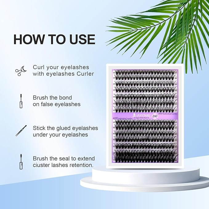 Lash Clusters Wispy Eyelash Clusters 280pcs 10-18mm Cluster Eyelash Extensions 30D 40D Individual Lashes for Self Application （Sylph 30D&40D, 0.07D）