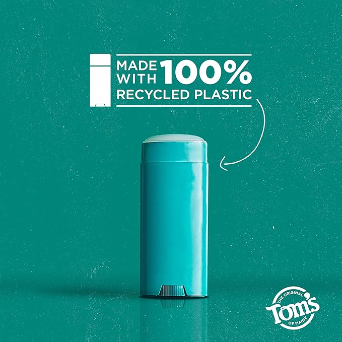 Tom’s of Maine Sandalwood Vanilla Aluminum Free Natural Deodorant For Women & Men | Goes on Clear | Odor & Wetness Protection | Naturally Derived and Moisture-Locking Ingredients | 3.25 oz (2 Pack)