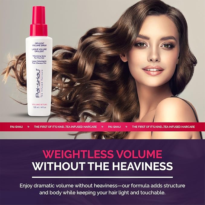 Pai-Shau Opulent Volume Spray - Volumizing Spray for Fine Hair - Provides Improved Texture, Weightless Volume and Lift - Volume Spray for Women - 4 Fl Oz