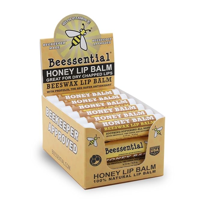 Beessential Natural Bulk Lip Balm, Honey, Gifts,