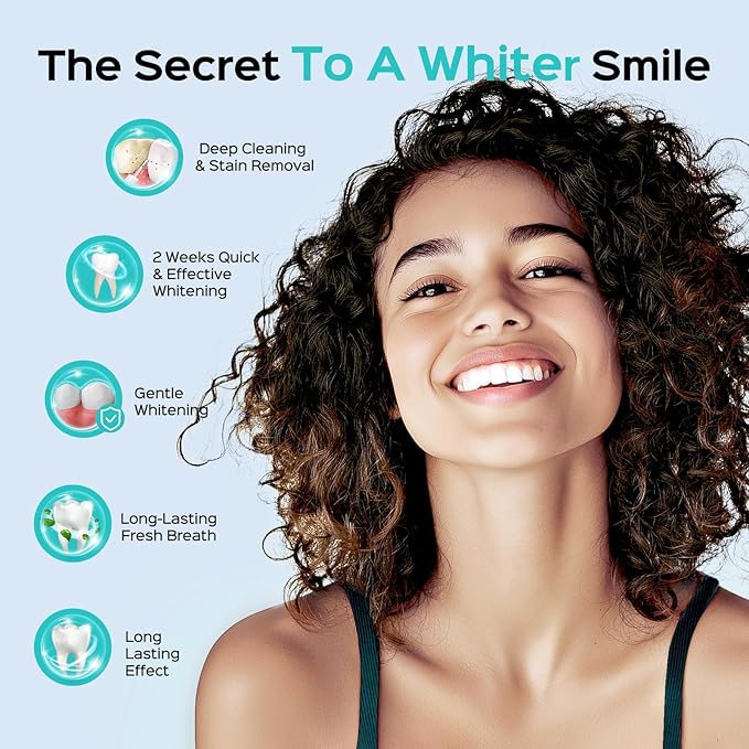 COSLUS Water Flosser Pick with 30pcs Whitening Mint Flavor Refill Combo for Teeth, Braces, Gums Care - Easy to Use, Portable for Travel & Coffee Lovers, Rechargeable, BPA-Free, White, W40(F5020E)