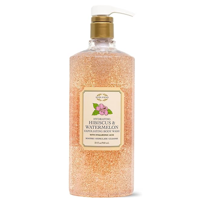 RIVER & ROWE Hydrating Hibiscus & Watermelon Exfoliating Body Wash