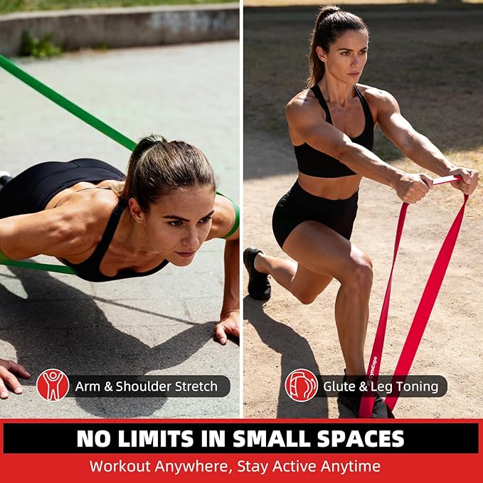 Pull Up Resistance Bands - Assistance Bands Sets of 3/4/5 for Men & Women, Heavy Duty Workout Exercise Bands for Body Stretching, Muscle Training, Instruction and Carry Bag Included