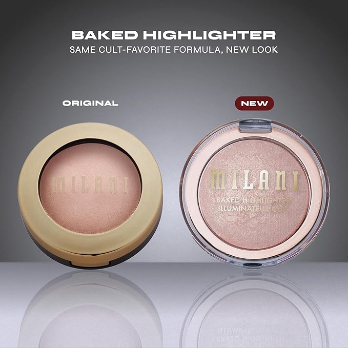 Milani Baked Highlighter - Long-Lasting Powder for Natural Radiant Glow- Buildable & Blendable Face Makeup with Lit-From-Within Finish- Vegan, Cruelty-Free & Talc-Free, Made in Italy, Bronze Splendore